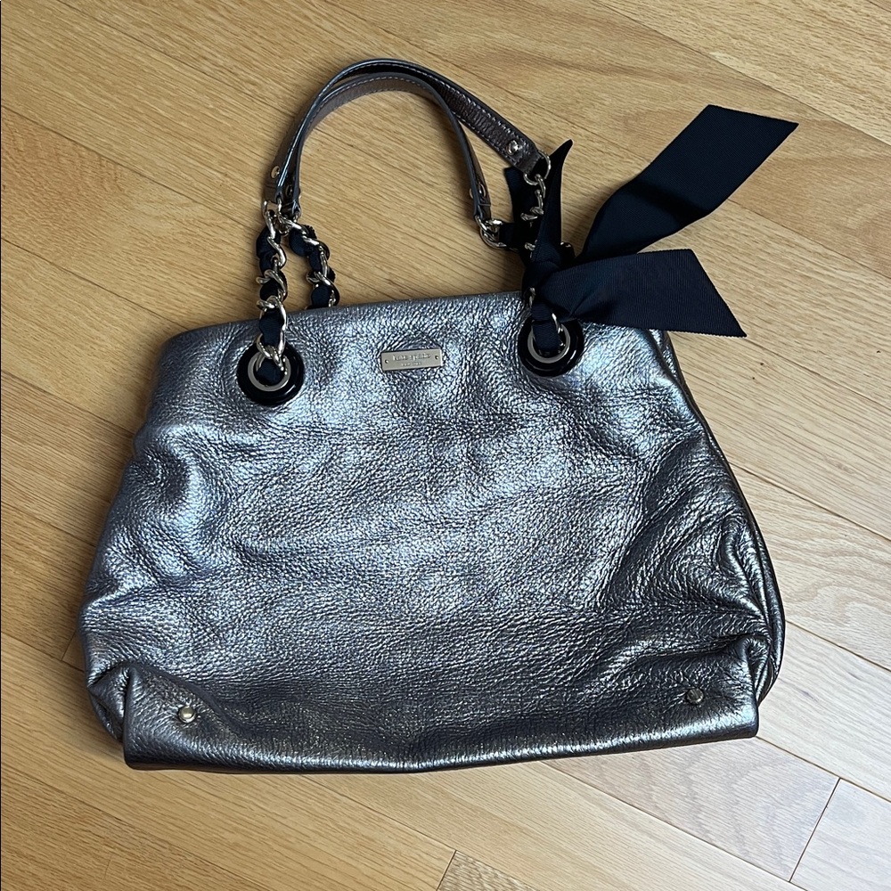 Kate Spade Metallic Silver Shoulder Bag